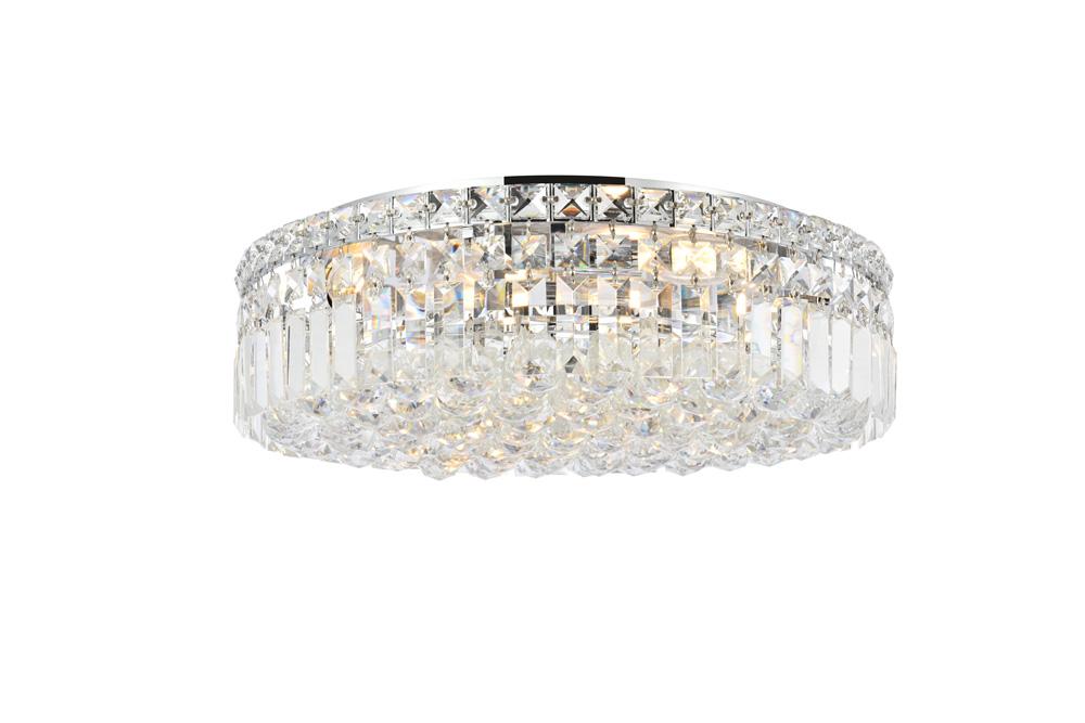 Elegant Furniture & Lighting - Maxime 6 light Chrome Flush Mount Clear Royal Cut Crystal - V2030F20C/RC veiw 1