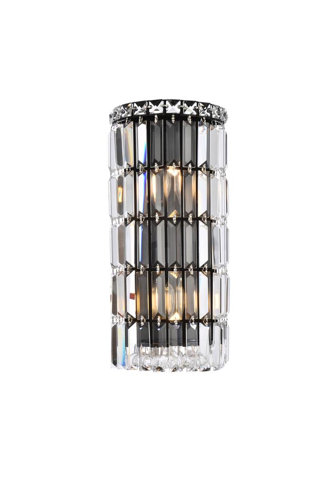 Elegant Furniture & Lighting - Maxime 8 inch black wall sconce - V2030W8BK/RC veiw 1