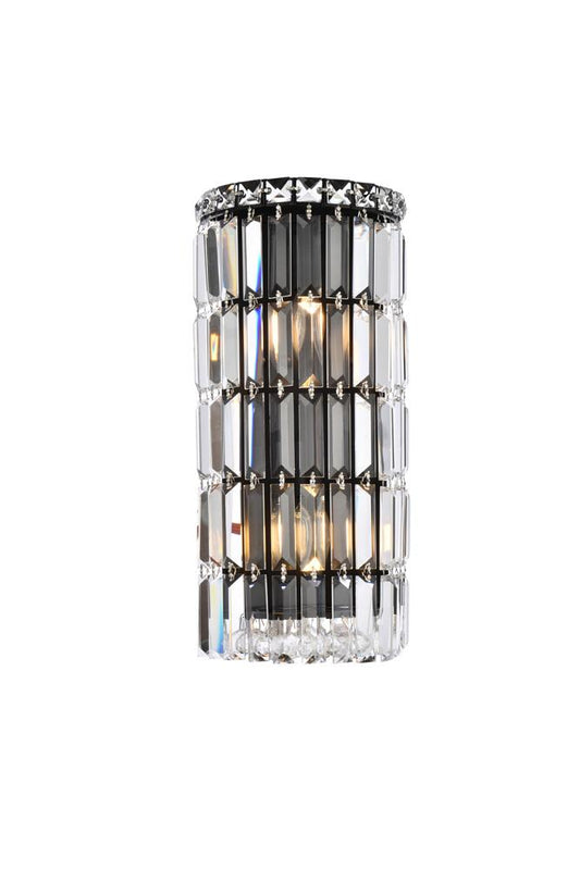 Elegant Furniture & Lighting - Maxime 8 inch black wall sconce - V2030W8BK/RC veiw 1