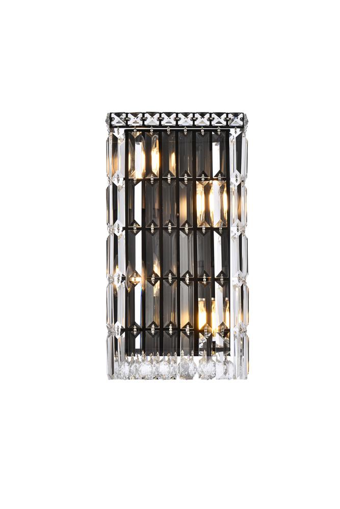 Elegant Furniture & Lighting - Maxime 8 inch black wall sconce - V2032W8BK/RC veiw 1