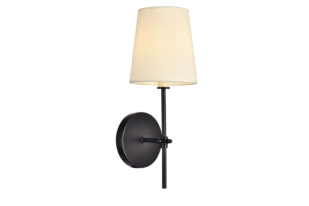 Elegant Furniture & Lighting - Mel Wall Sconce D5.5 H15 Lt:1 Black Finish - LD6004W6BK veiw 1