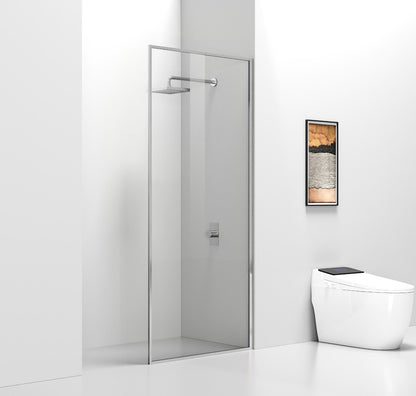 Elegant Furniture & Lighting - Melbourne Fixed framed shower door 35 x 76 Brushed Nickel - SD188-3576BNK veiw 4