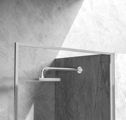 Elegant Furniture & Lighting - Melbourne Fixed framed shower door 35 x 76 Brushed Nickel - SD188-3576BNK veiw 6