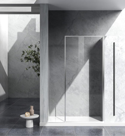 Elegant Furniture & Lighting - Melbourne Fixed framed shower door 35 x 76 Polished Chrome - SD188-3576PCH veiw 1