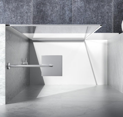 Elegant Furniture & Lighting - Melbourne Fixed framed shower door 35 x 76 Polished Chrome - SD188-3576PCH veiw 5