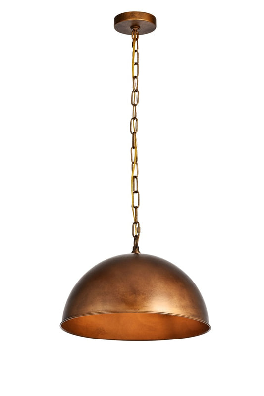 Elegant Furniture & Lighting - Merce Pendant D15 H10 Lt:1 Manual Brass Finish - LD6013D15BR veiw 1