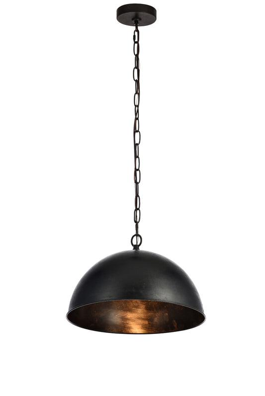 Elegant Furniture & Lighting - Merce Pendant D15 H10 Lt:1 Vintage Black Finish - LD6013D15BK veiw 1