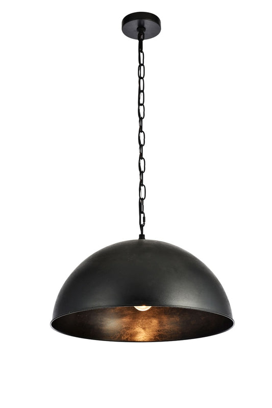 Elegant Furniture & Lighting - Merce Pendant D20 H12.75 Lt:1 Vintage Black Finish - LD6013D20BK veiw 1