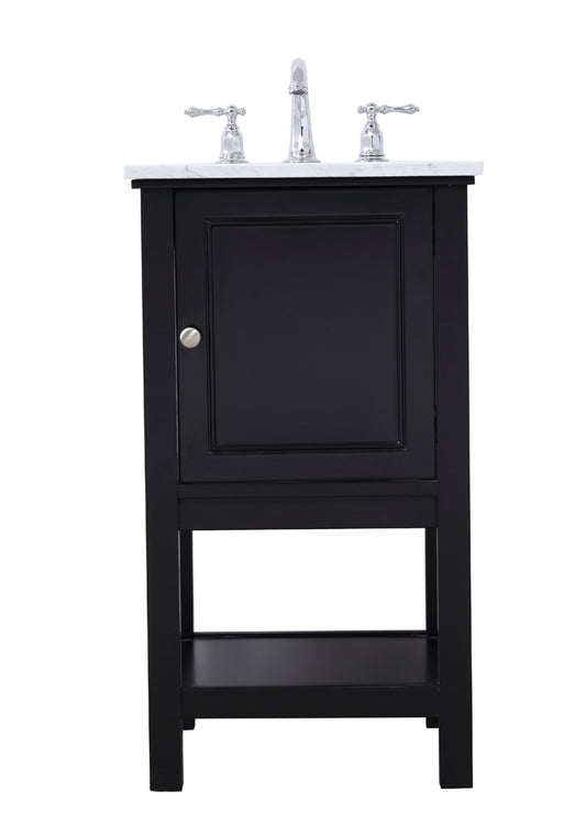 Elegant Furniture & Lighting - Metropolis 19 in. Single bathroom vanity set in Black - VF27019BK veiw 1