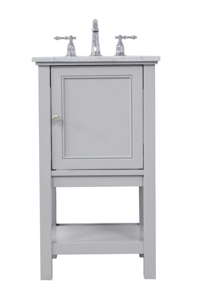 Elegant Furniture & Lighting - Metropolis 19 in. Single bathroom vanity set in Grey - VF27019GR veiw 1