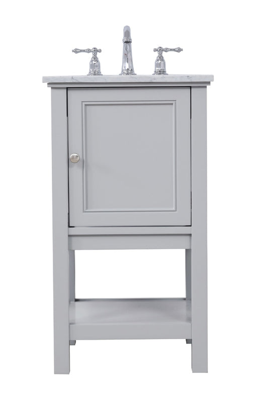Elegant Furniture & Lighting - Metropolis 19 in. Single bathroom vanity set in Grey - VF27019GR veiw 1