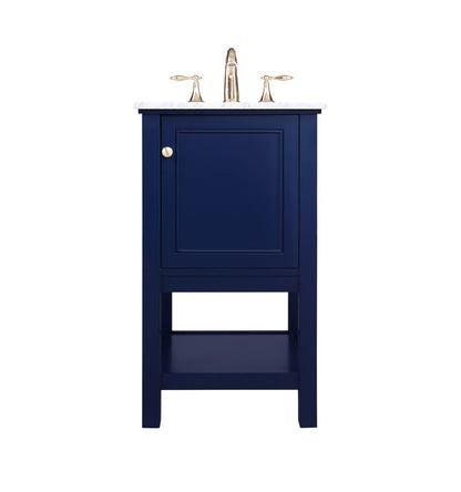 Elegant Furniture & Lighting - Metropolis 19 inch Single bathroom vanity in Blue - VF27019BL veiw 1