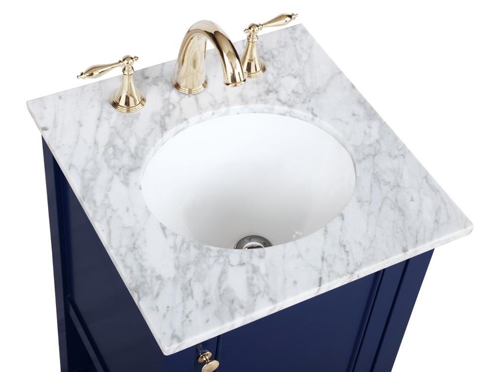 Elegant Furniture & Lighting - Metropolis 19 inch Single bathroom vanity in Blue - VF27019BL veiw 3