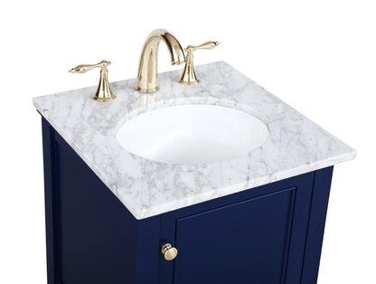 Elegant Furniture & Lighting - Metropolis 19 inch Single bathroom vanity in Blue - VF27019BL veiw 4