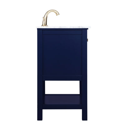 Elegant Furniture & Lighting - Metropolis 19 inch Single bathroom vanity in Blue - VF27019BL veiw 7