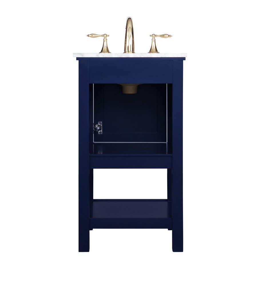 Elegant Furniture & Lighting - Metropolis 19 inch Single bathroom vanity in Blue - VF27019BL veiw 8