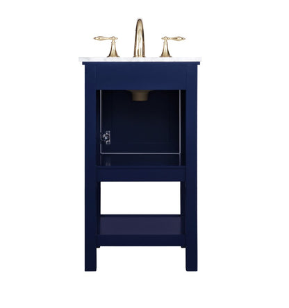 Elegant Furniture & Lighting - Metropolis 19 inch Single bathroom vanity in Blue - VF27019BL veiw 8