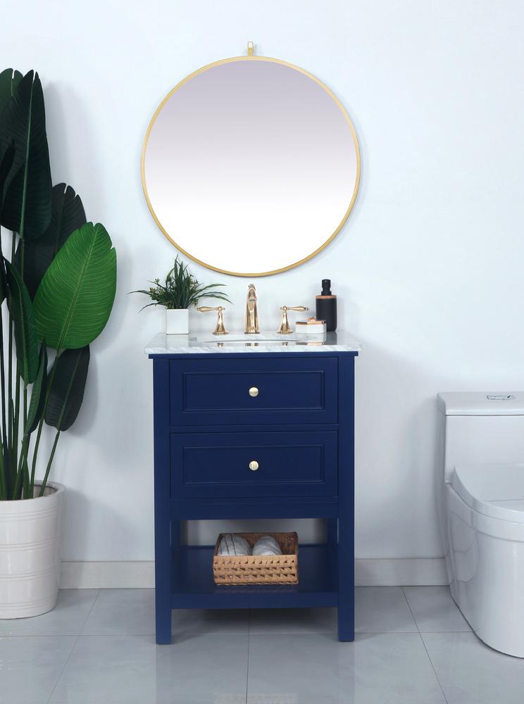 Elegant Furniture & Lighting - Metropolis 24 inch Single bathroom vanity in Blue - VF27024BL veiw 2
