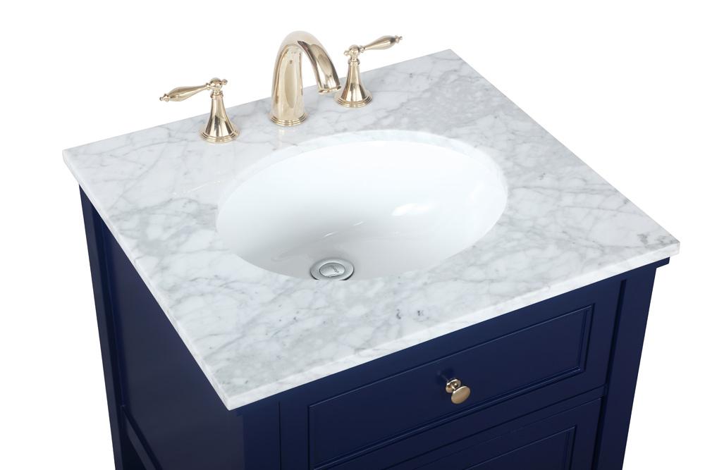 Elegant Furniture & Lighting - Metropolis 24 inch Single bathroom vanity in Blue - VF27024BL veiw 3