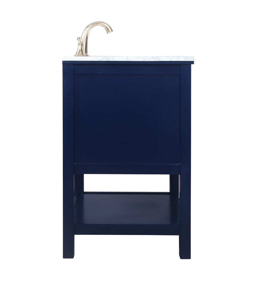 Elegant Furniture & Lighting - Metropolis 24 inch Single bathroom vanity in Blue - VF27024BL veiw 7