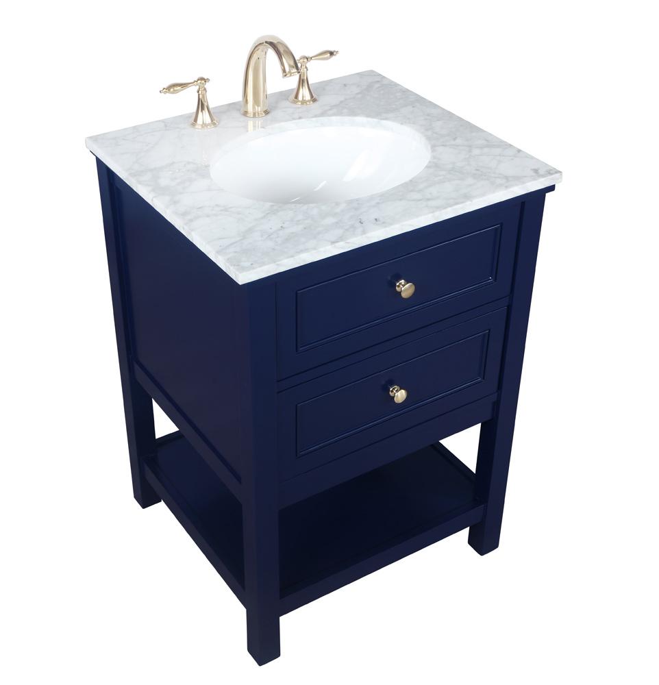 Elegant Furniture & Lighting - Metropolis 24 inch Single bathroom vanity in Blue - VF27024BL veiw 15