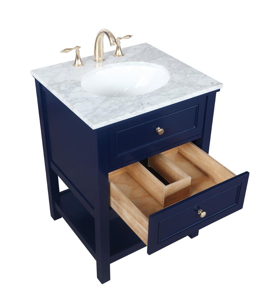Elegant Furniture & Lighting - Metropolis 24 inch Single bathroom vanity in Blue - VF27024BL veiw 16