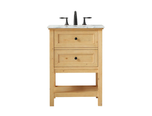 Elegant Furniture & Lighting - Metropolis 24 inch Single bathroom vanity in natural wood - VF27024NW veiw 1