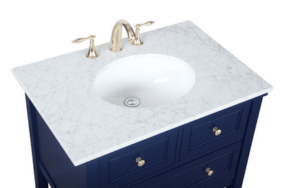Elegant Furniture & Lighting - Metropolis 30 inch Single bathroom vanity in Blue - VF27030BL veiw 3