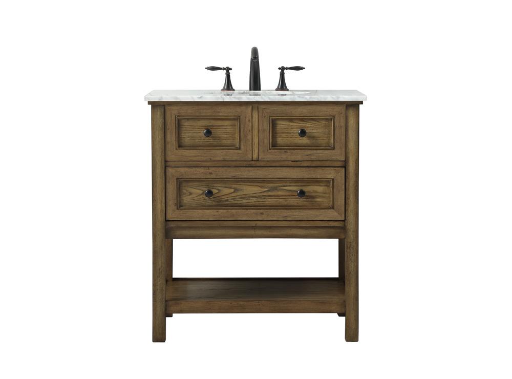 Elegant Furniture & Lighting - Metropolis 30 inch Single bathroom vanity in driftwood - VF27030DW veiw 1