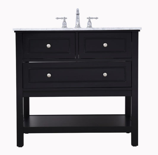 Elegant Furniture & Lighting - Metropolis 36 in. Single bathroom vanity set in Black - VF27036BK veiw 1