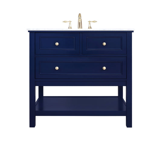 Elegant Furniture & Lighting - Metropolis 36 inch Single bathroom vanity in Blue - VF27036BL veiw 1