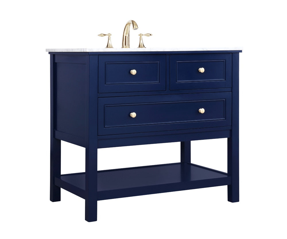 Elegant Furniture & Lighting - Metropolis 36 inch Single bathroom vanity in Blue - VF27036BL veiw 14