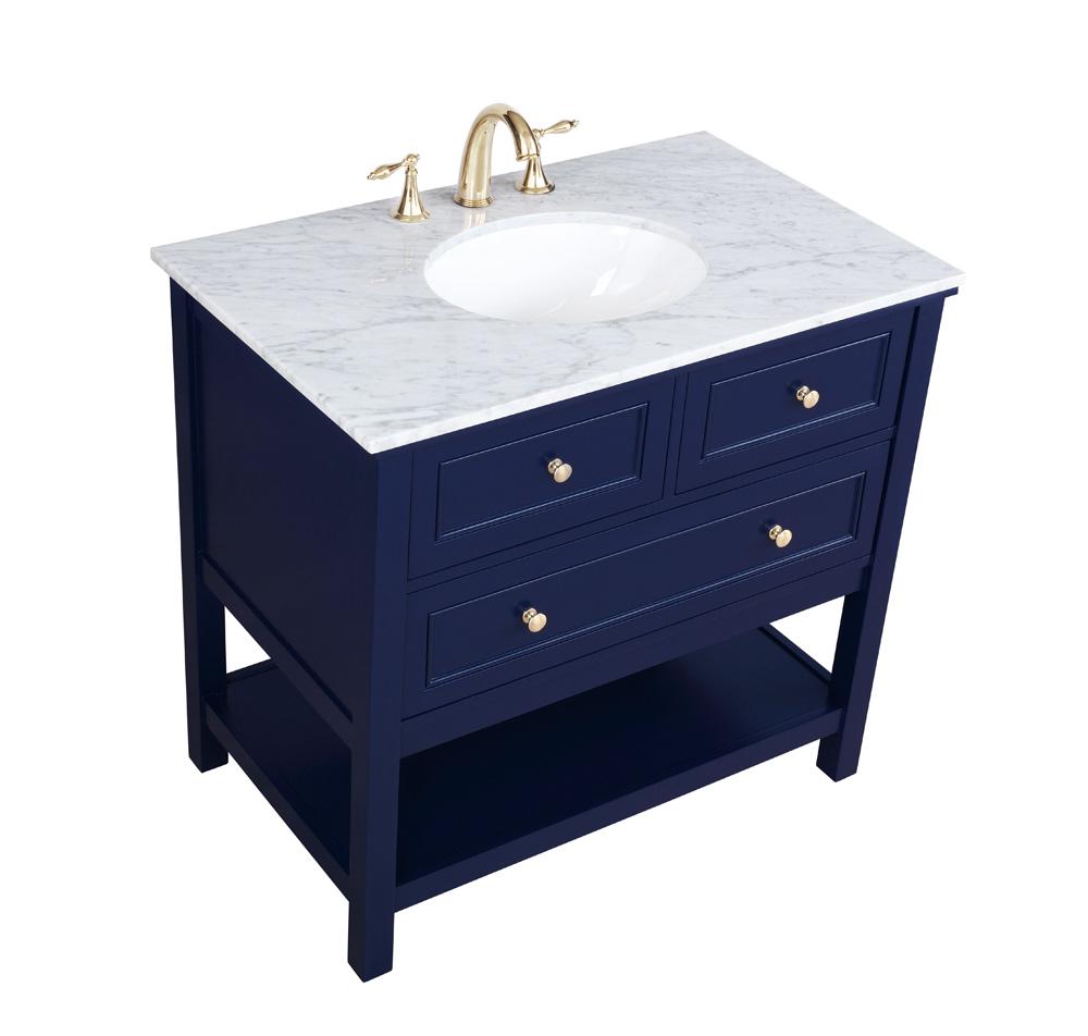 Elegant Furniture & Lighting - Metropolis 36 inch Single bathroom vanity in Blue - VF27036BL veiw 15