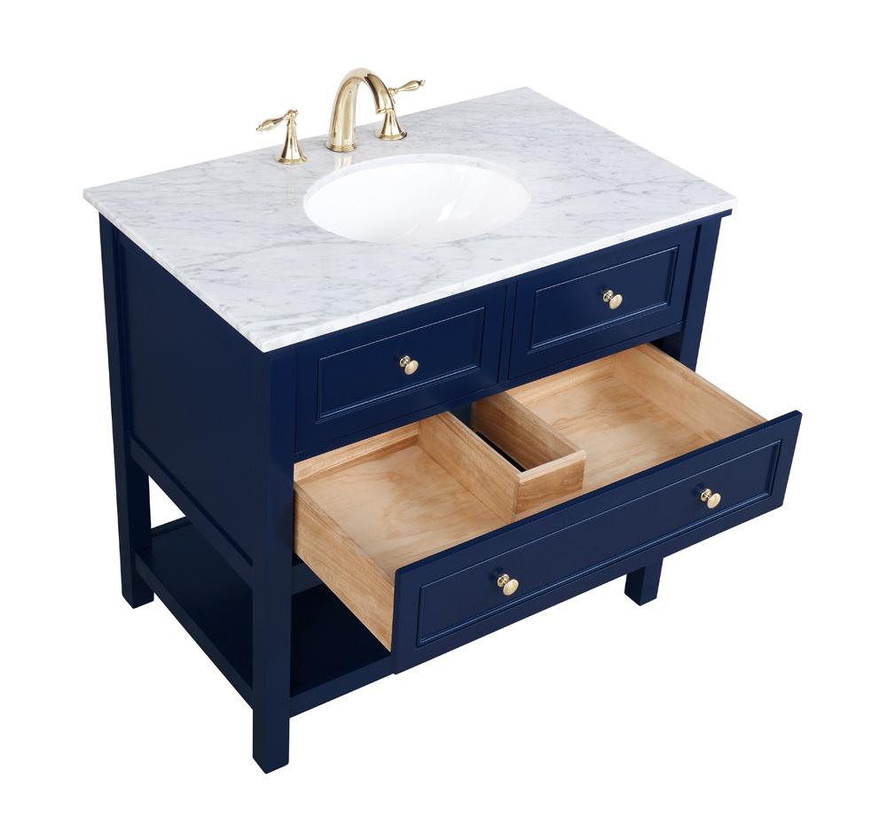 Elegant Furniture & Lighting - Metropolis 36 inch Single bathroom vanity in Blue - VF27036BL veiw 16