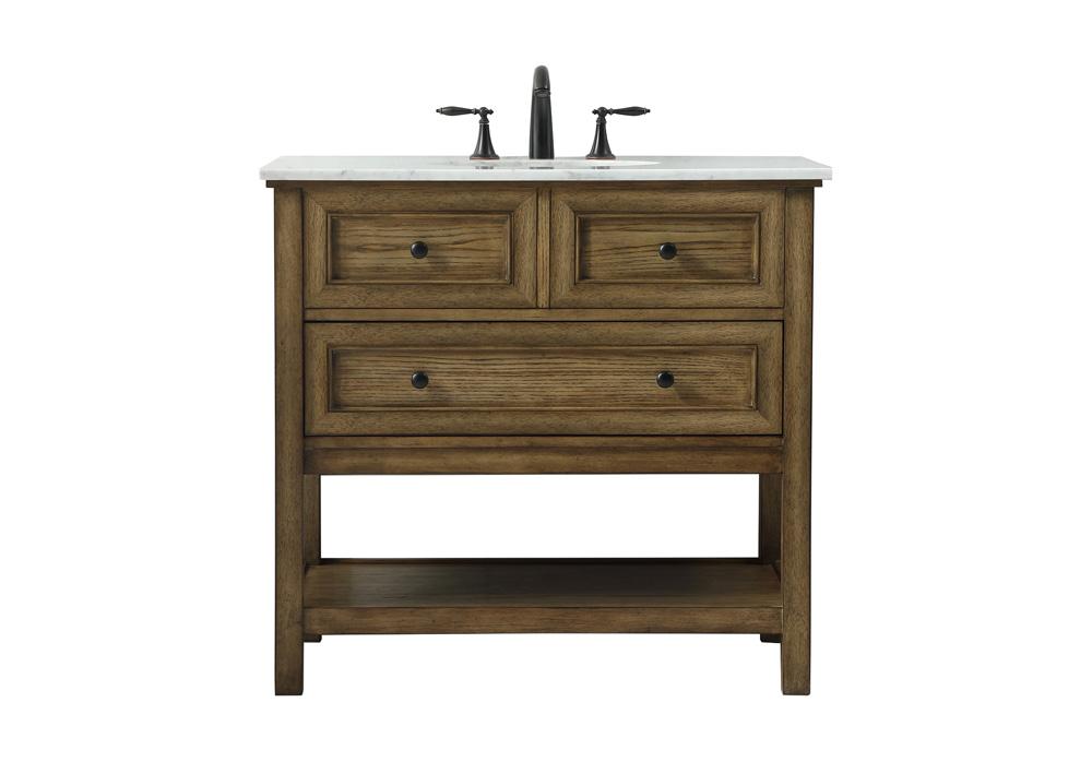 Elegant Furniture & Lighting - Metropolis 36 inch Single bathroom vanity in driftwood - VF27036DW veiw 1