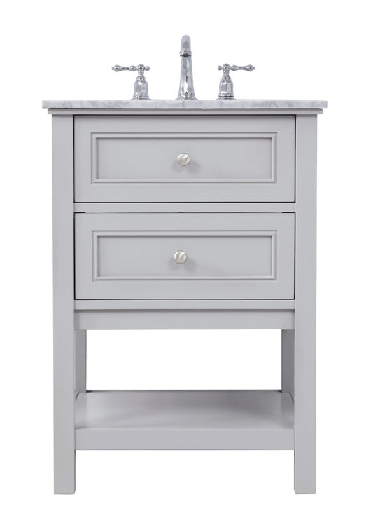 Elegant Furniture & Lighting - Metropolis 42 in. Single bathroom vanity set in Grey - VF27042GR veiw 1