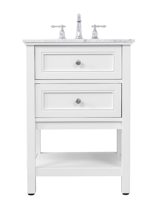 Elegant Furniture & Lighting - Metropolis 42 in. Single bathroom vanity set in White - VF27042WH veiw 1