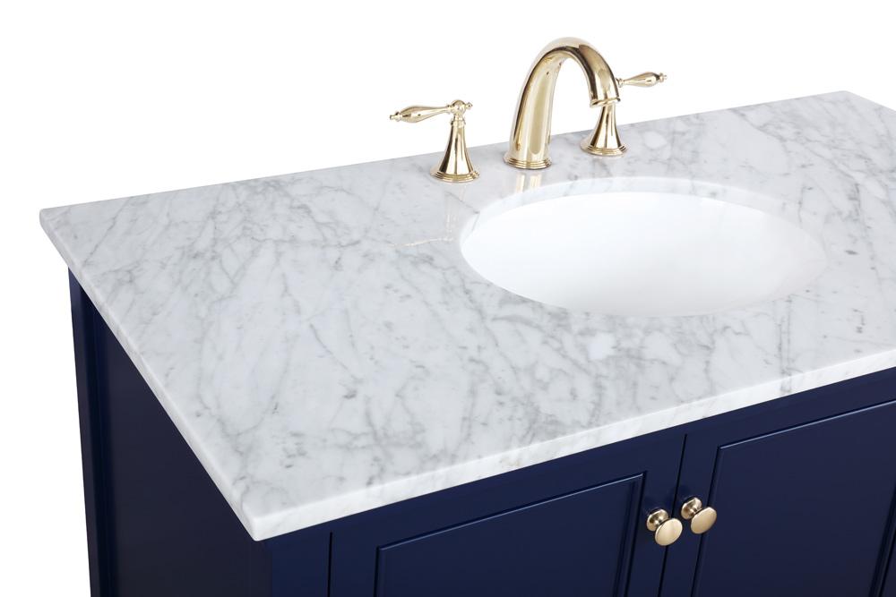 Elegant Furniture & Lighting - Metropolis 42 inch Single bathroom vanity in Blue - VF27042BL veiw 4