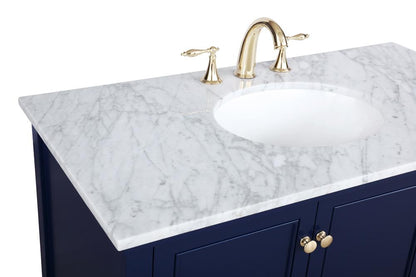 Elegant Furniture & Lighting - Metropolis 42 inch Single bathroom vanity in Blue - VF27042BL veiw 4