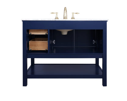 Elegant Furniture & Lighting - Metropolis 42 inch Single bathroom vanity in Blue - VF27042BL veiw 8