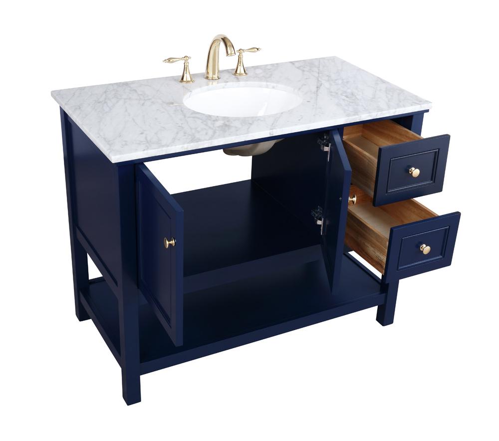 Elegant Furniture & Lighting - Metropolis 42 inch Single bathroom vanity in Blue - VF27042BL veiw 16
