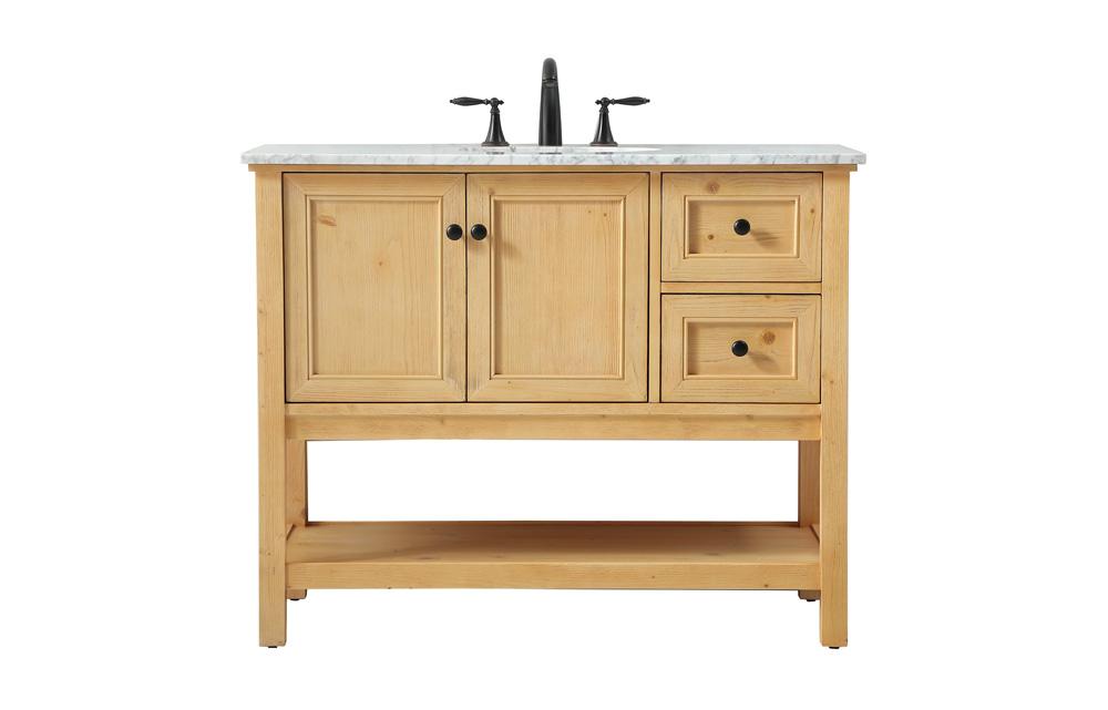 Elegant Furniture & Lighting - Metropolis 42 inch Single bathroom vanity in natural wood - VF27042NW veiw 1