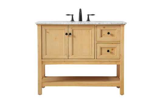 Elegant Furniture & Lighting - Metropolis 42 inch Single bathroom vanity in natural wood - VF27042NW veiw 1