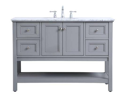 Elegant Furniture & Lighting - Metropolis 48 in. Single bathroom vanity set in Grey - VF27048GR veiw 1