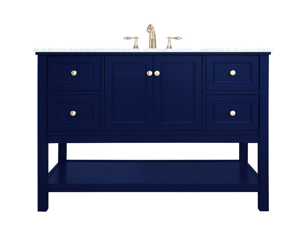 Elegant Furniture & Lighting - Metropolis 48 inch Single bathroom vanity in Blue - VF27048BL veiw 1