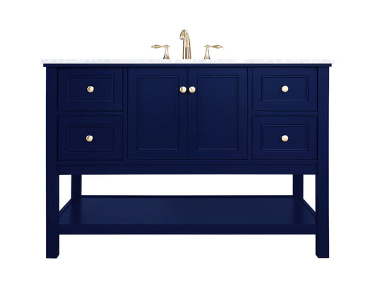 Elegant Furniture & Lighting - Metropolis 48 inch Single bathroom vanity in Blue - VF27048BL veiw 1