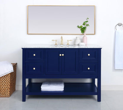 Elegant Furniture & Lighting - Metropolis 48 inch Single bathroom vanity in Blue - VF27048BL veiw 2