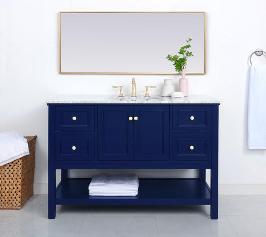 Elegant Furniture & Lighting - Metropolis 48 inch Single bathroom vanity in Blue - VF27048BL veiw 2