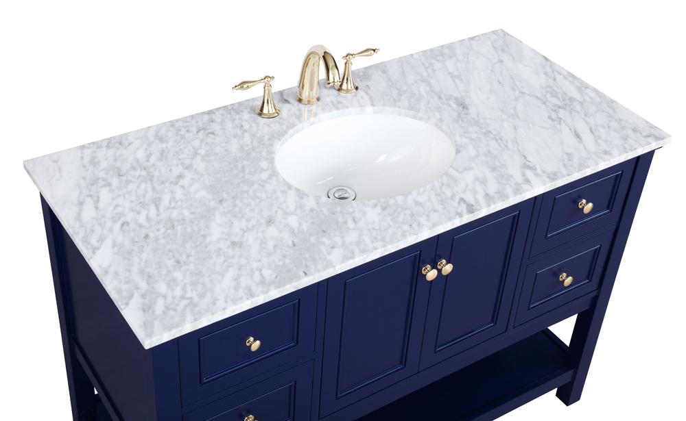 Elegant Furniture & Lighting - Metropolis 48 inch Single bathroom vanity in Blue - VF27048BL veiw 3