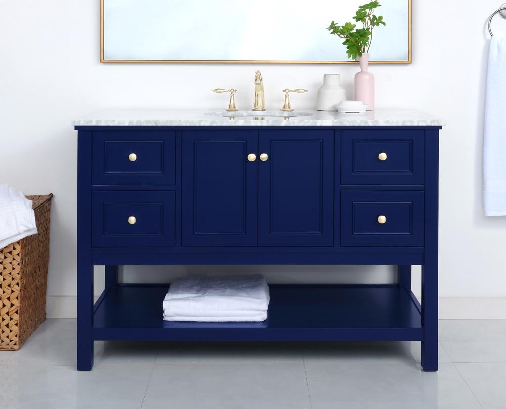 Elegant Furniture & Lighting - Metropolis 48 inch Single bathroom vanity in Blue - VF27048BL veiw 9